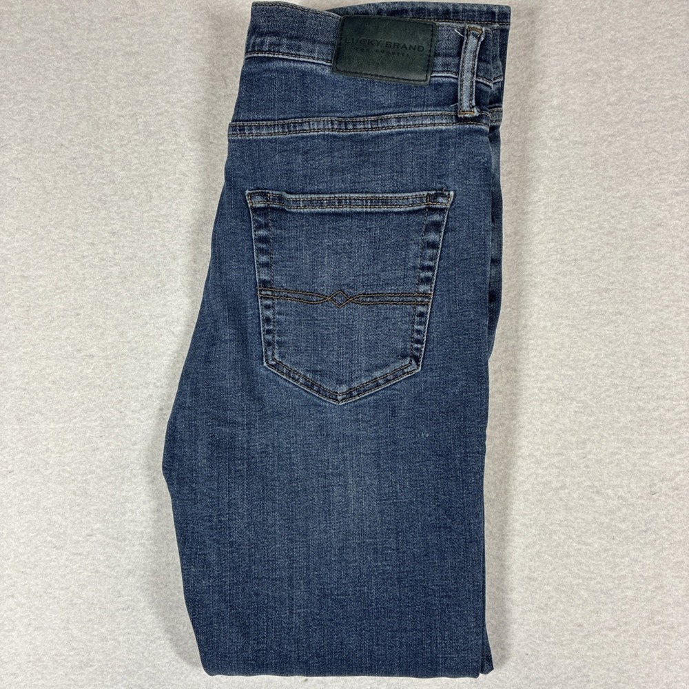 Lucky Brand 410 Athletic Straight Jeans Mens 30x32 Blue Med Wash Denim Casual